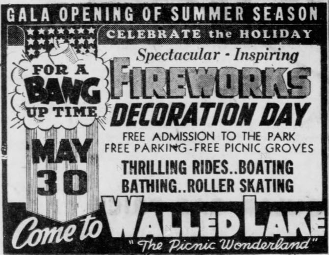 Walled Lake Dance Pavillions - 29 May 1957 Ad (newer photo)